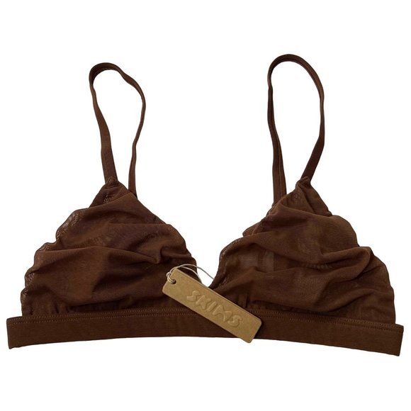 SKIMS Mesh Triangle Bralette Jasper XS - Picture 2 of 10